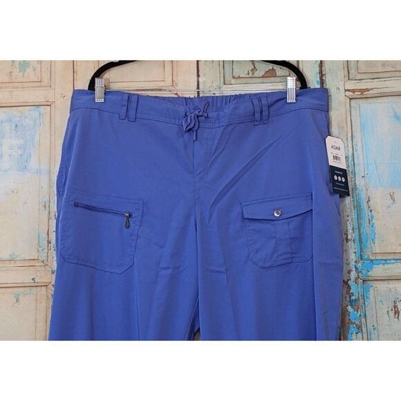 Adar Pro Womens Size 2XL Blue Stretch Tailored Fit Skinny Leg Yoga Scrub Pants - Picture 4 of 11
